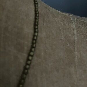 Eileen Fisher Brass Seed Bead Necklace